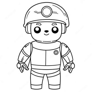 Roblox Soldier Piggy Coloring Pages