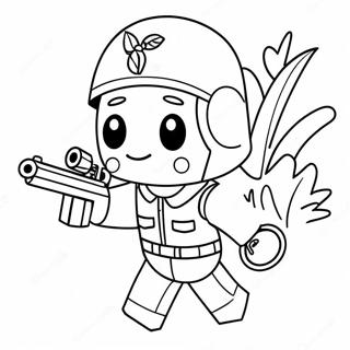 Cute Roblox Soldier Piggy In Action Coloring Page 56722-47142