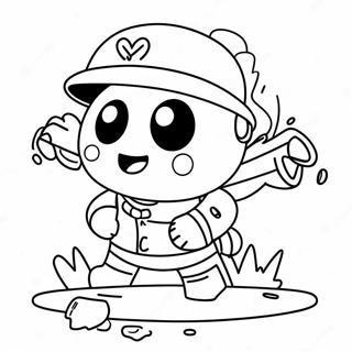 Cute Roblox Soldier Piggy In Action Coloring Page 56722-47144