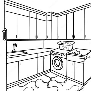 Laundry Coloring Pages