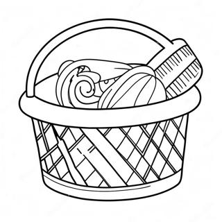 Cute Laundry Basket Coloring Page 56732-47155