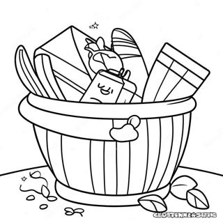 Cute Laundry Basket Coloring Page 56732-47156