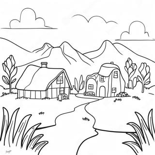 Charming Heartland Landscape Coloring Page 56762-47173