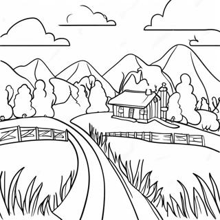 Charming Heartland Landscape Coloring Page 56762-47174