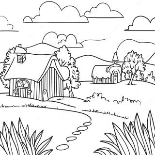 Charming Heartland Landscape Coloring Page 56762-47175