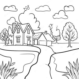 Charming Heartland Landscape Coloring Page 56762-47176