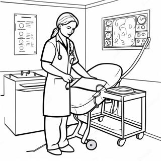 Vet Tech With Medical Equipment Coloring Page 56792-47197