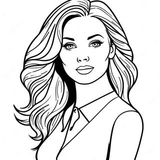 Fashionable Top Model Coloring Page 56832-47233