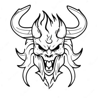 Diablo With Flames Coloring Page 56842-47241