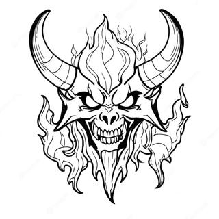 Diablo With Flames Coloring Page 56842-47244