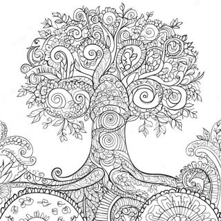 Intricate Tree Of Life Design Coloring Page 56872-47258