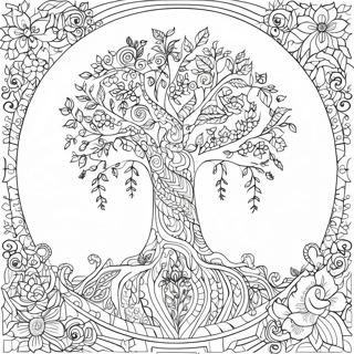 Intricate Tree Of Life Design Coloring Page 56872-47260