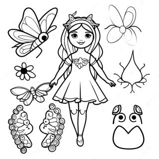 Fairy Paper Doll Coloring Page 56881-47267