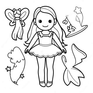 Fairy Paper Doll Coloring Page 56881-47268