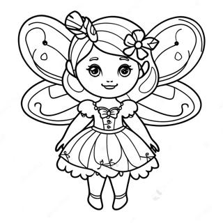 Enchanting Fairy Paper Doll Coloring Page 56882-47277