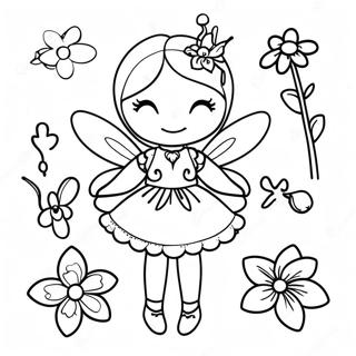 Enchanting Fairy Paper Doll Coloring Page 56882-47278