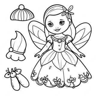 Enchanting Fairy Paper Doll Coloring Page 56882-47279