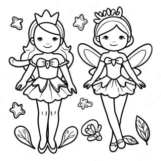 Enchanting Fairy Paper Doll Coloring Page 56882-47280