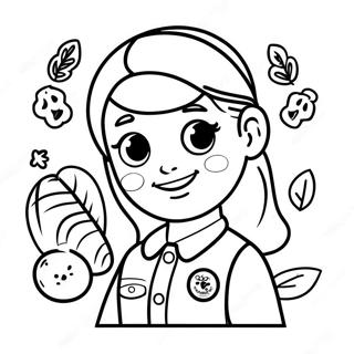 Brownie Girl Scout Coloring Pages