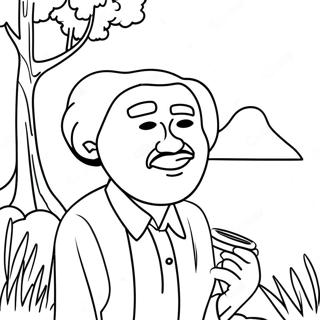 Bob Ross Coloring Page 56931-47302