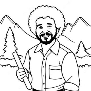 Bob Ross Coloring Page 56931-47303