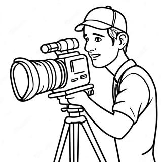 Cameraman In Action Coloring Page 5693-4554