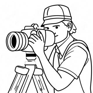 Cameraman In Action Coloring Page 5693-4555