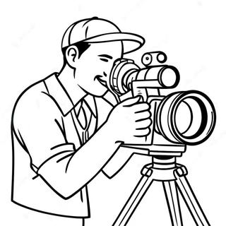 Cameraman In Action Coloring Page 5693-4556