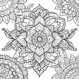 Lotus Flower Mandala Coloring Page 56951-47318