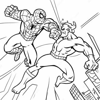 Spiderman And Hulk Coloring Page 56961-47332