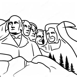 Mount Rushmore Scenic View Coloring Page 56972-47340