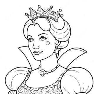 Elegant Queen Of Hearts Coloring Page 56982-47350