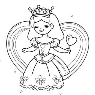 Elegant Queen Of Hearts Coloring Page 56982-47352