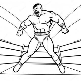 Detailed Wwe Wrestler Jumping On Opponent Coloring Page 57002-47368