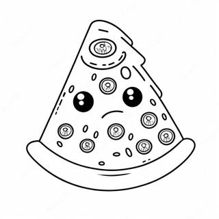 Cute Pizza With Big Eyes Coloring Page 57023-47370