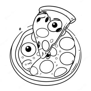 Cute Pizza With Big Eyes Coloring Page 57023-47371