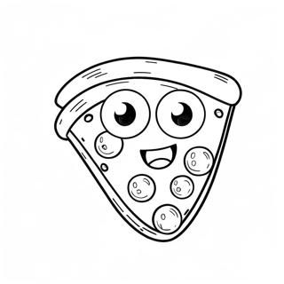 Cute Pizza With Big Eyes Coloring Page 57023-47372