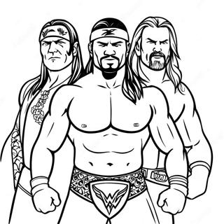 Wwe Superstars In Action Coloring Page 57043-47394