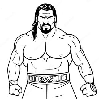 Wwe Superstars In Action Coloring Page 57043-47396