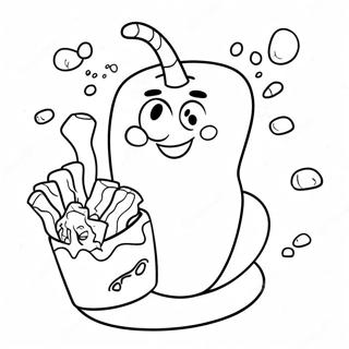 Spicy Hot Cheetos Cartoon Character Coloring Page 57053-47408