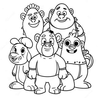 Animated Movie Characters Coloring Page 57073-47414