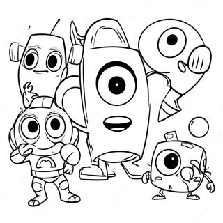 Animated Movie Characters Coloring Page 57073-47415