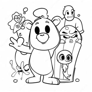 Animated Movie Characters Coloring Page 57073-47416