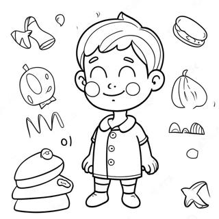 Charming Kevin Henkes Characters Coloring Page 57093-47499