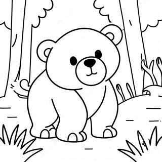 Ferocious Bear In The Forest Coloring Page 57103-47511