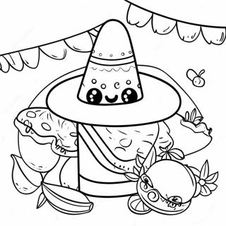 Colorful Cinco De Mayo Fiesta Coloring Page 57113-47454