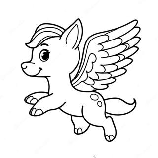 Skye In A Flying Pose Coloring Page 57123-47449