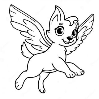 Skye In A Flying Pose Coloring Page 57123-47451