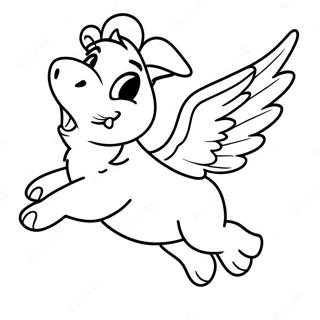 Skye In A Flying Pose Coloring Page 57123-47452