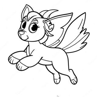 Skye In A Flying Pose Coloring Page 57123-47525